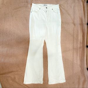 Abercrombie & Fitch white flare jeans